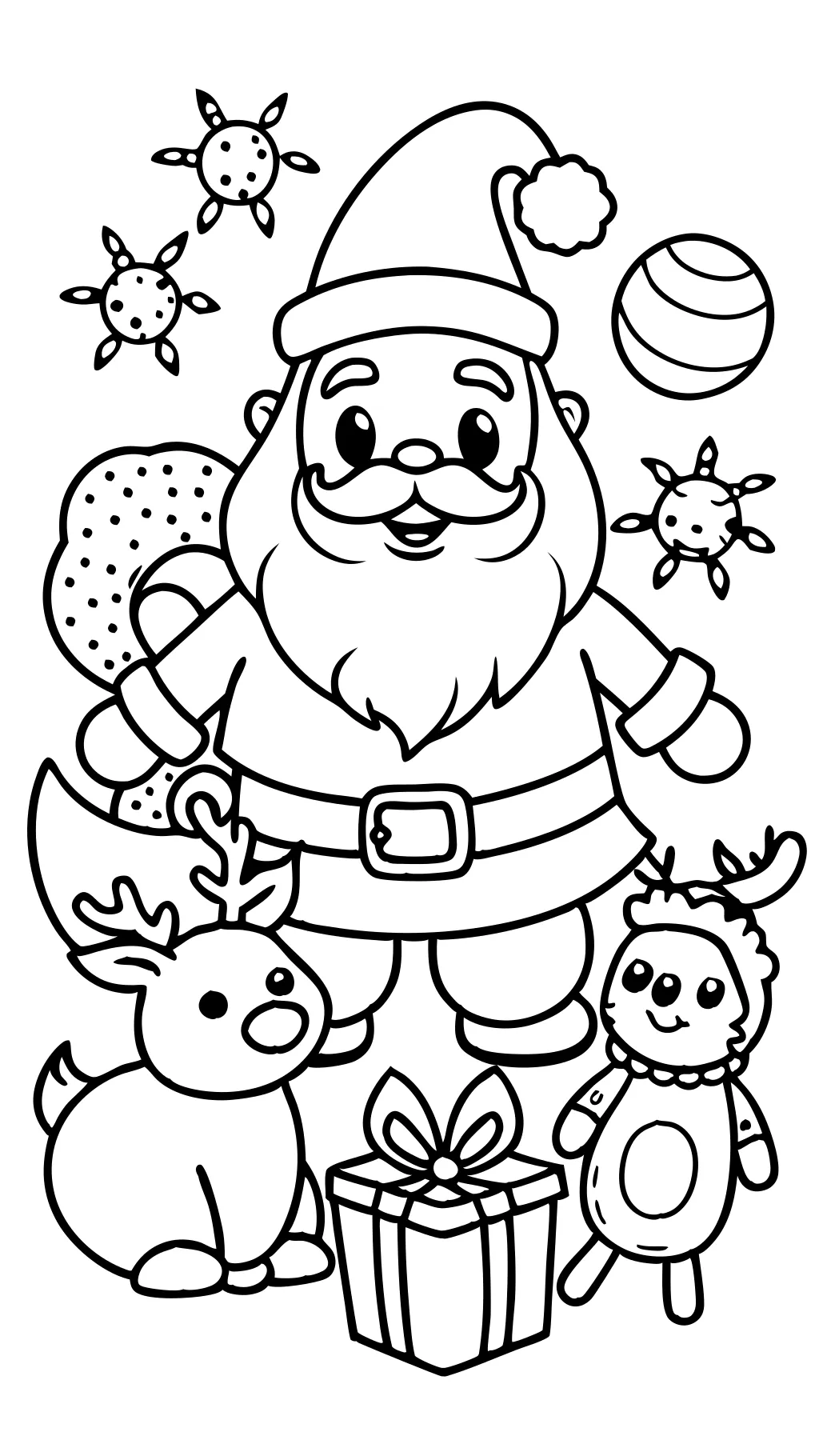 coloriages gratuits du Père Noël